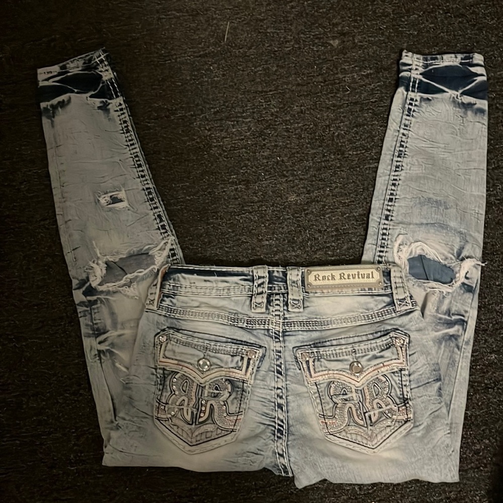 I'm selling rock revivals size 24 and they have only been used two times
